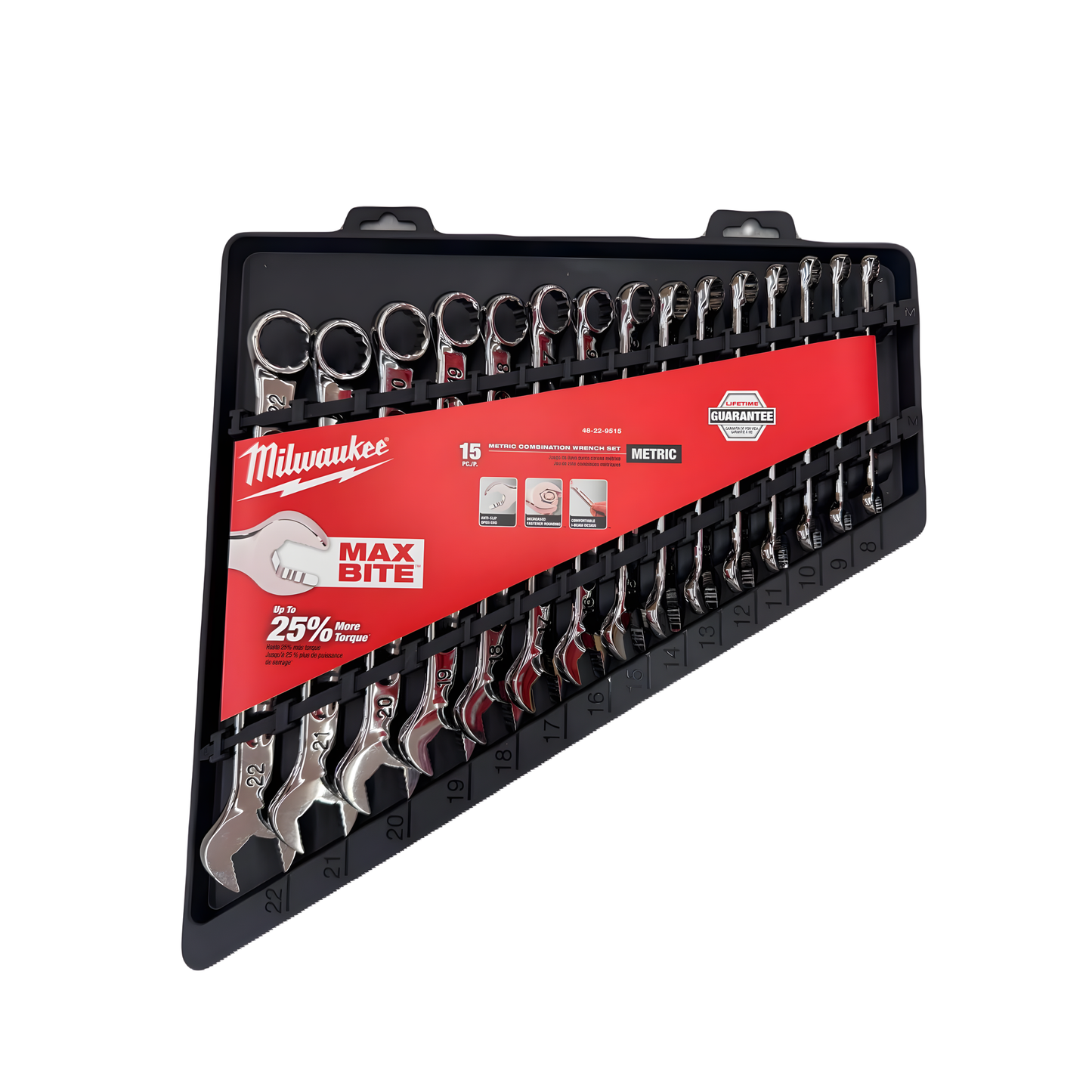 MILWAUKEE 48-22-9515 METRIC COMBINATION WRENCH SET, 15 PIECE