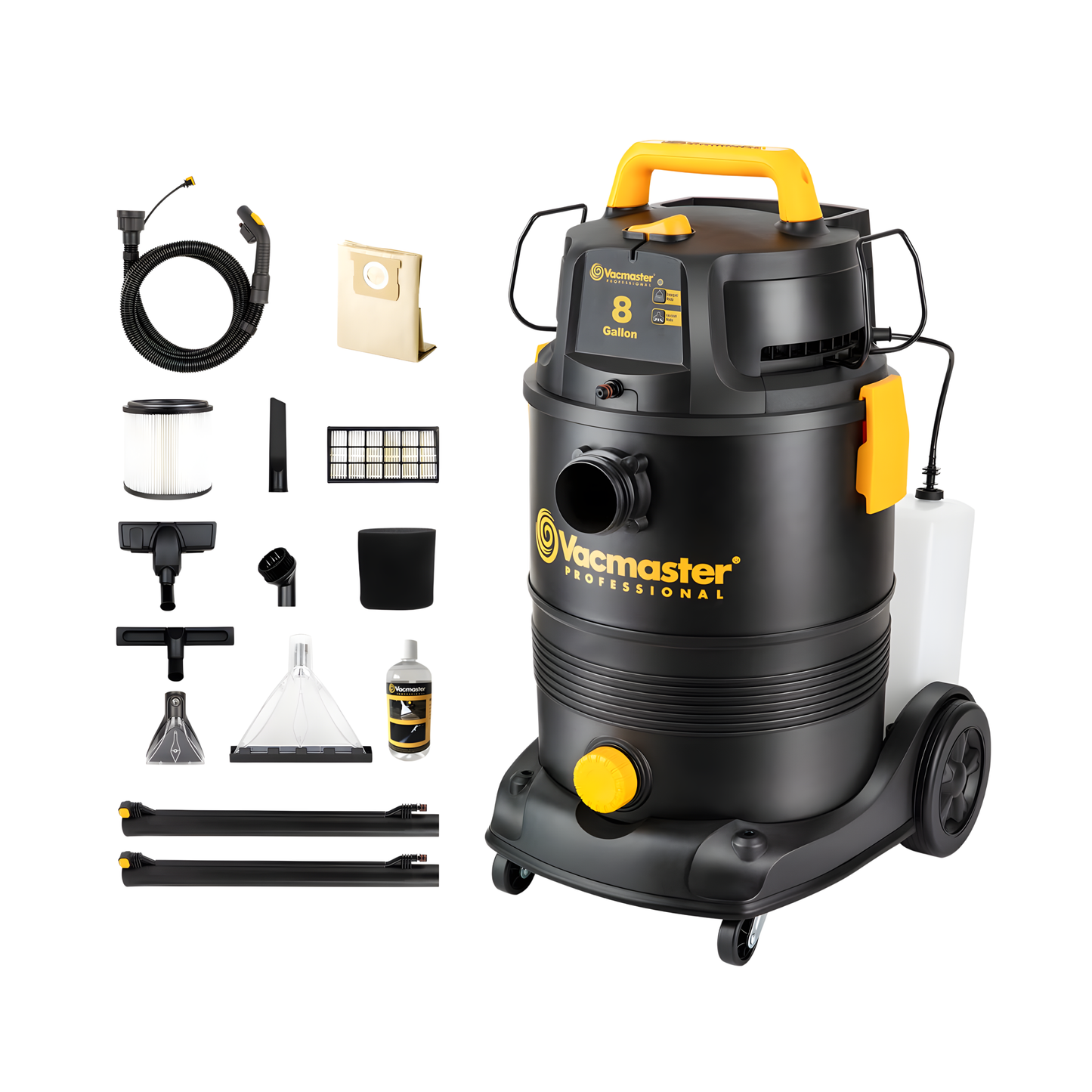 PORTABLE CARPET CLEANER 8 GALLON VACMASTER WET DRY SHAMPOO 3-IN-1 VACUUM