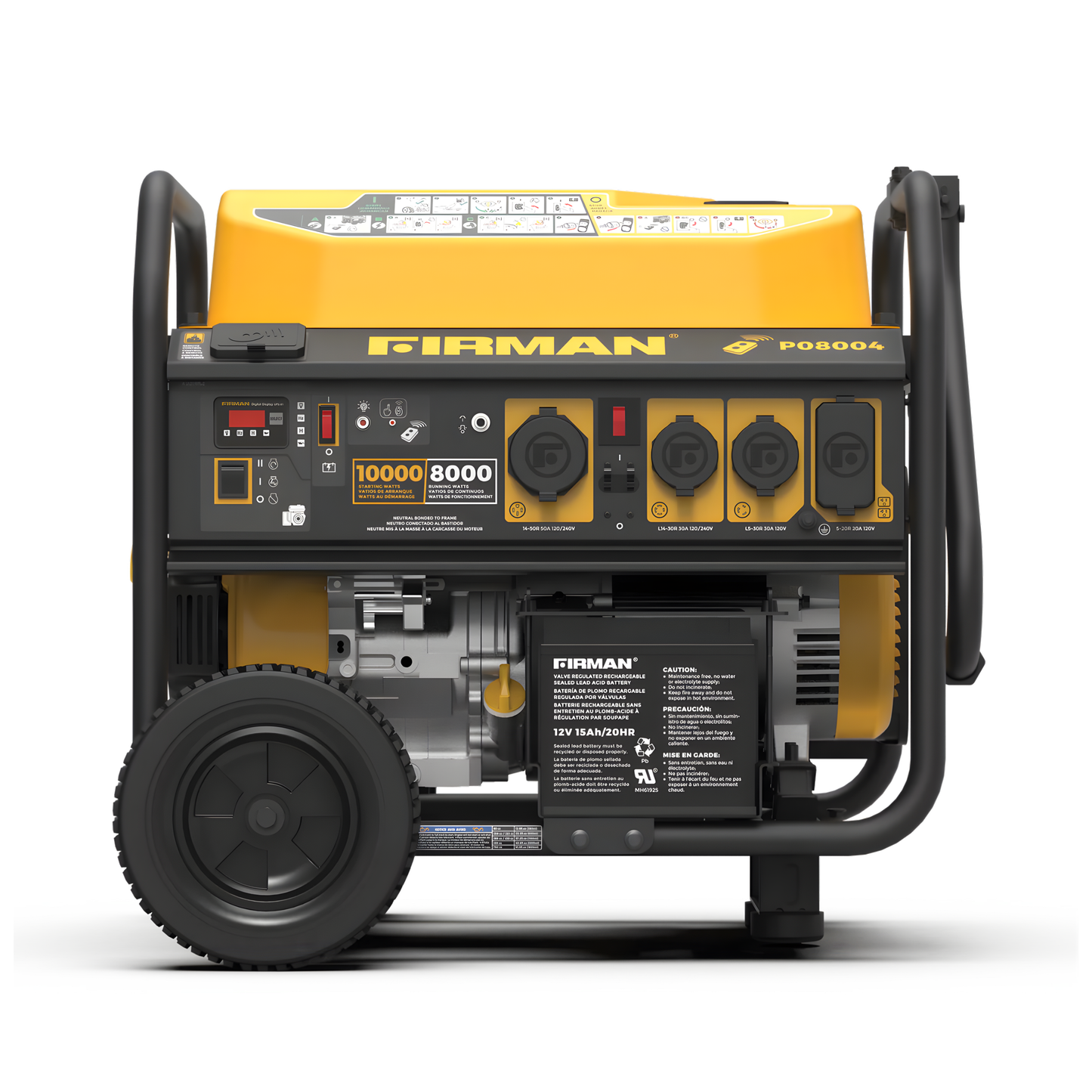 FIRMAN PORTABLE GASOLINE GENERATOR, 10000W WITH REMOTE START 120/240V