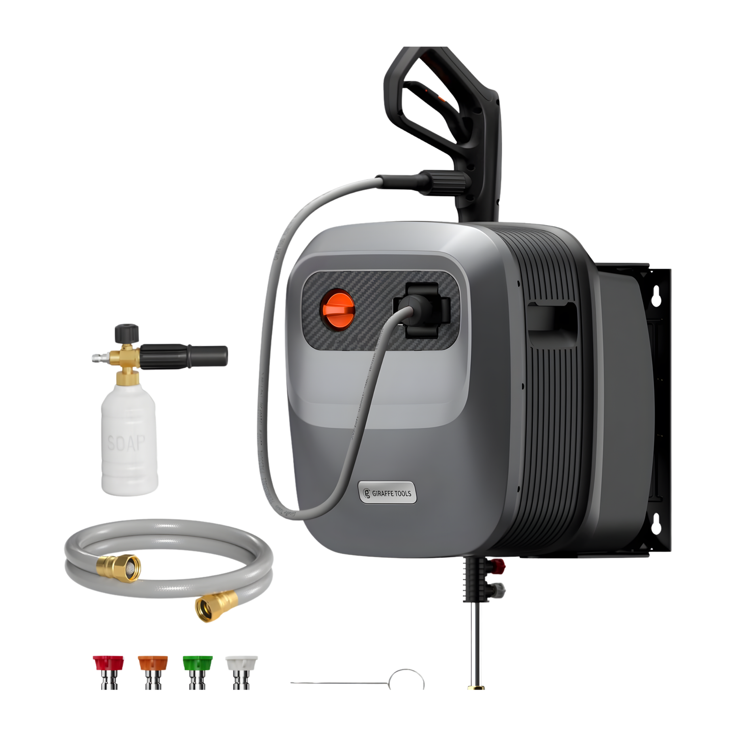 GIRAFFE TOOLS GRANDFALLS - Retractable Pressure Washer G20B, 2500 PSI