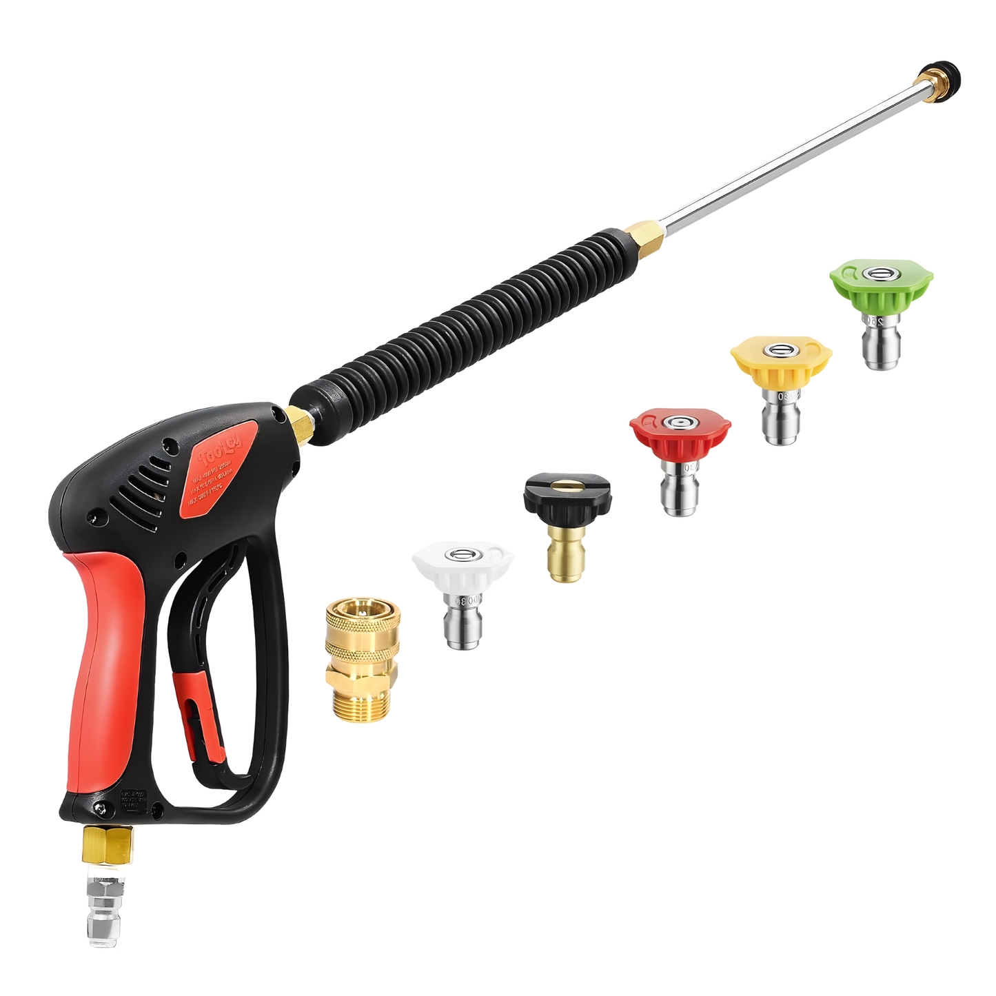 TOOLCY ADJUSTABLE PRESSURE WASHER GUN WITH SWIVEL AND EXTENSION WAND, 4000 PSI