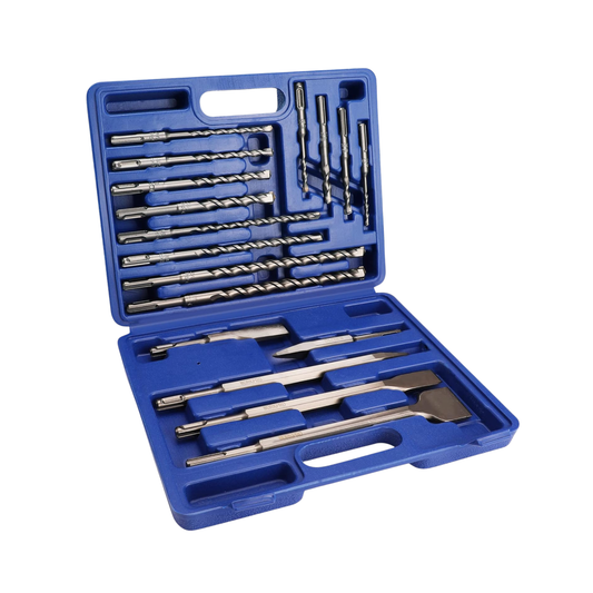 WORKPRO SDS-PLUS - SDS-PLUS ROTARY HAMMER DRILL BIT AND CHISEL SET