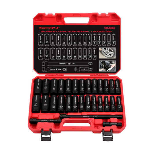 SEDY 29-PIECE 1/2-INCH IMPACT SOCKET SET