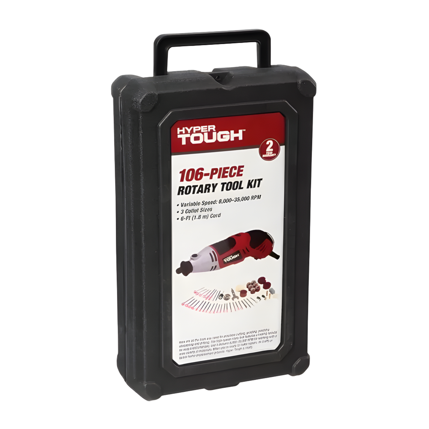 KIT DE HERRAMIENTA ROTATIVA (DREMEL) HYPER TOUGH 105 PZAS