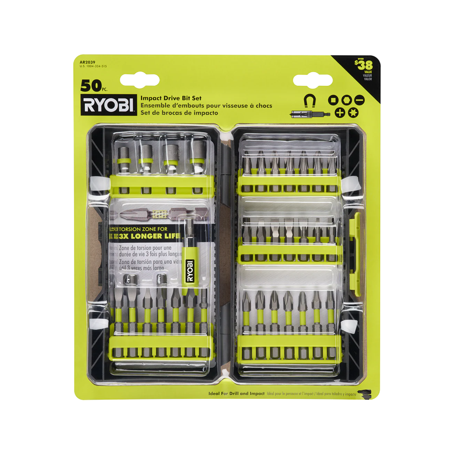 IMPACT DRIVER BIT SET - 50 PIECES RYOBI