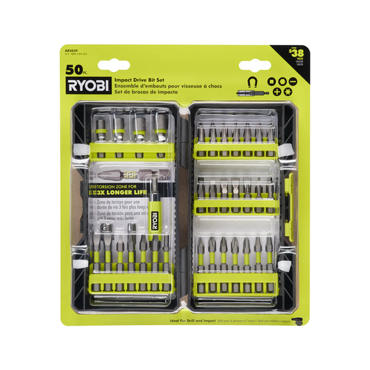 IMPACT DRIVER BIT SET - 50 PIECES RYOBI
