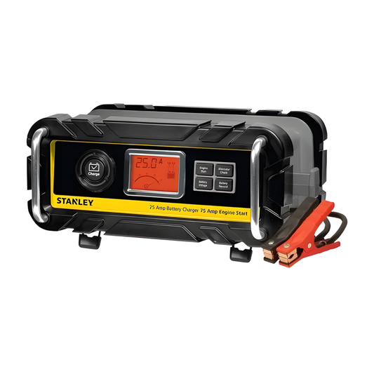 BATTERY CHARGER (25 AMP) WITH ENGINE START (75 AMP) STANLEY