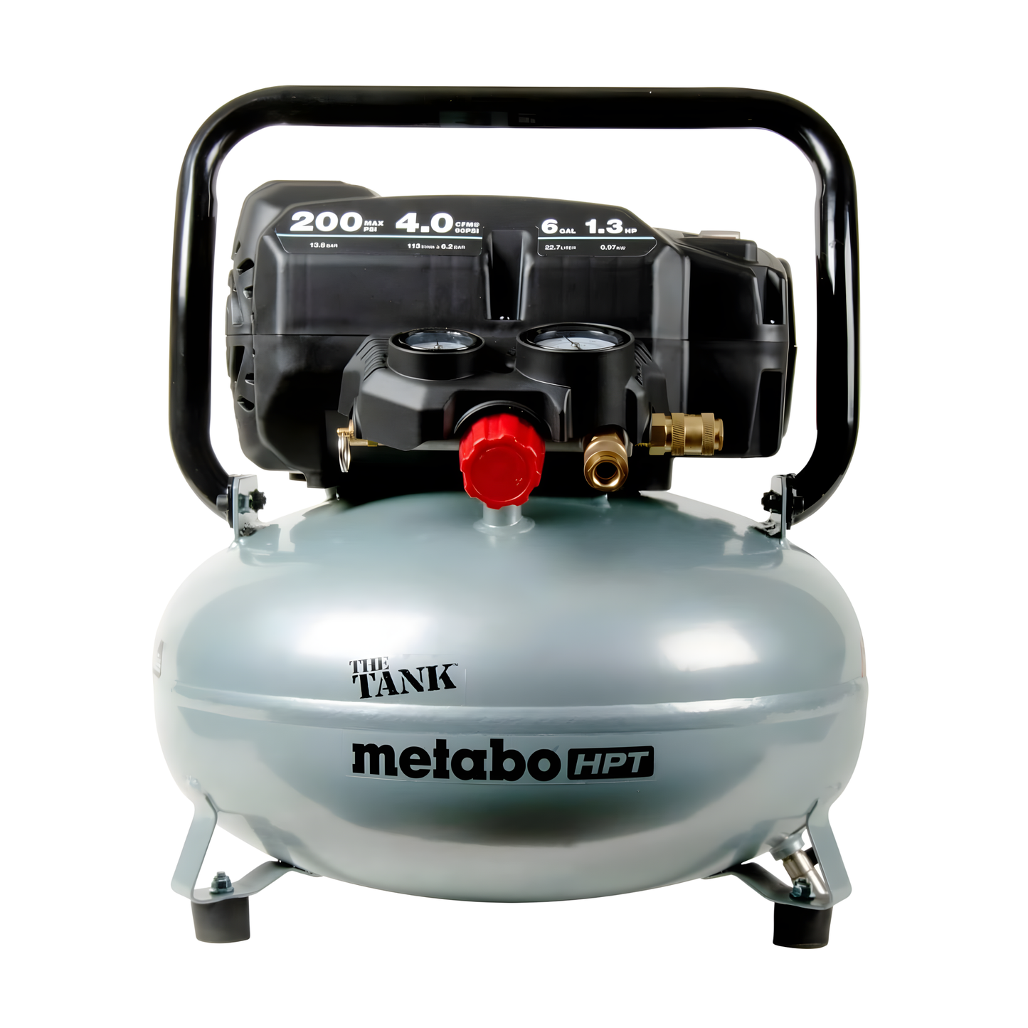 METABO HPT AIR COMPRESSOR, 6 GALLON, 1.3 HP, 4.0 CFM