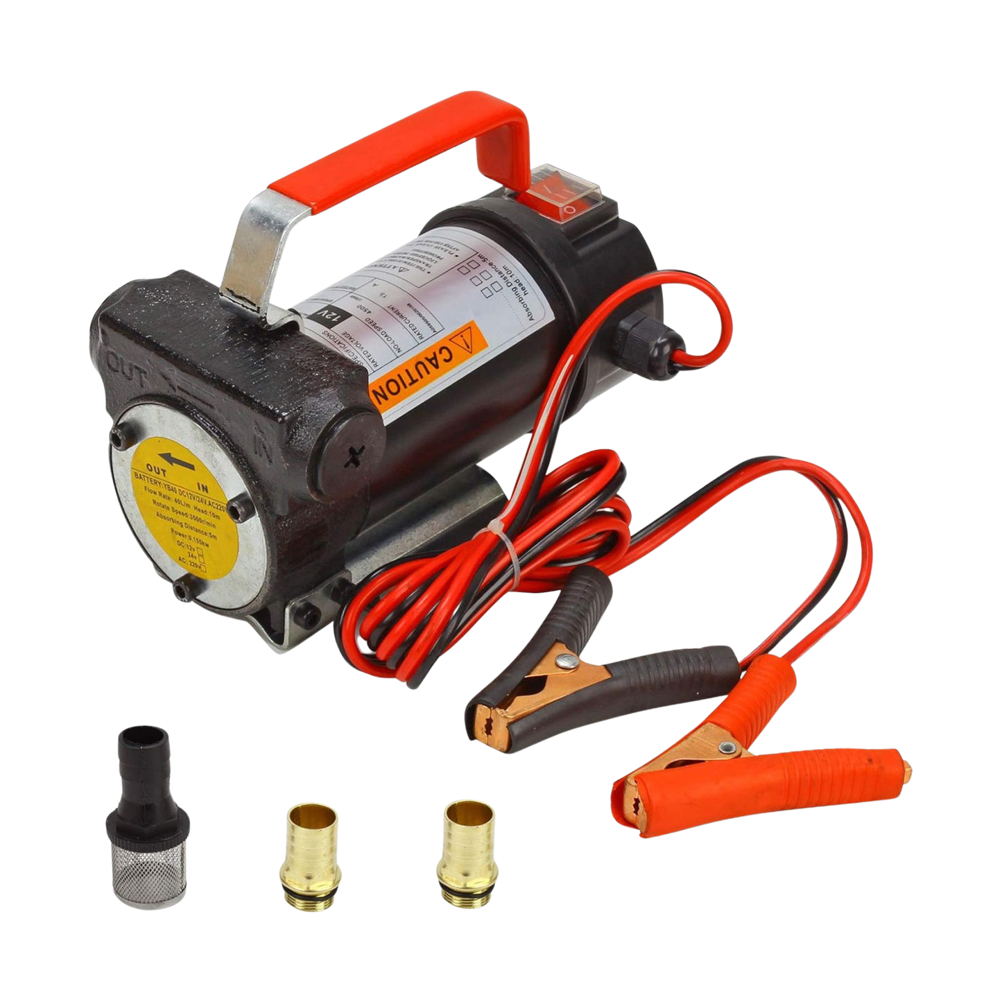 PORTABLE 12-VOLT ELECTRIC FUEL TRANSFER PUMP BLACKHORSE-RACING