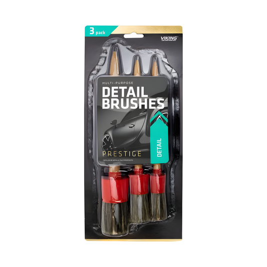 VIKING PREMIUM 3-PIECE AUTOMOTIVE DETAIL BRUSH SET