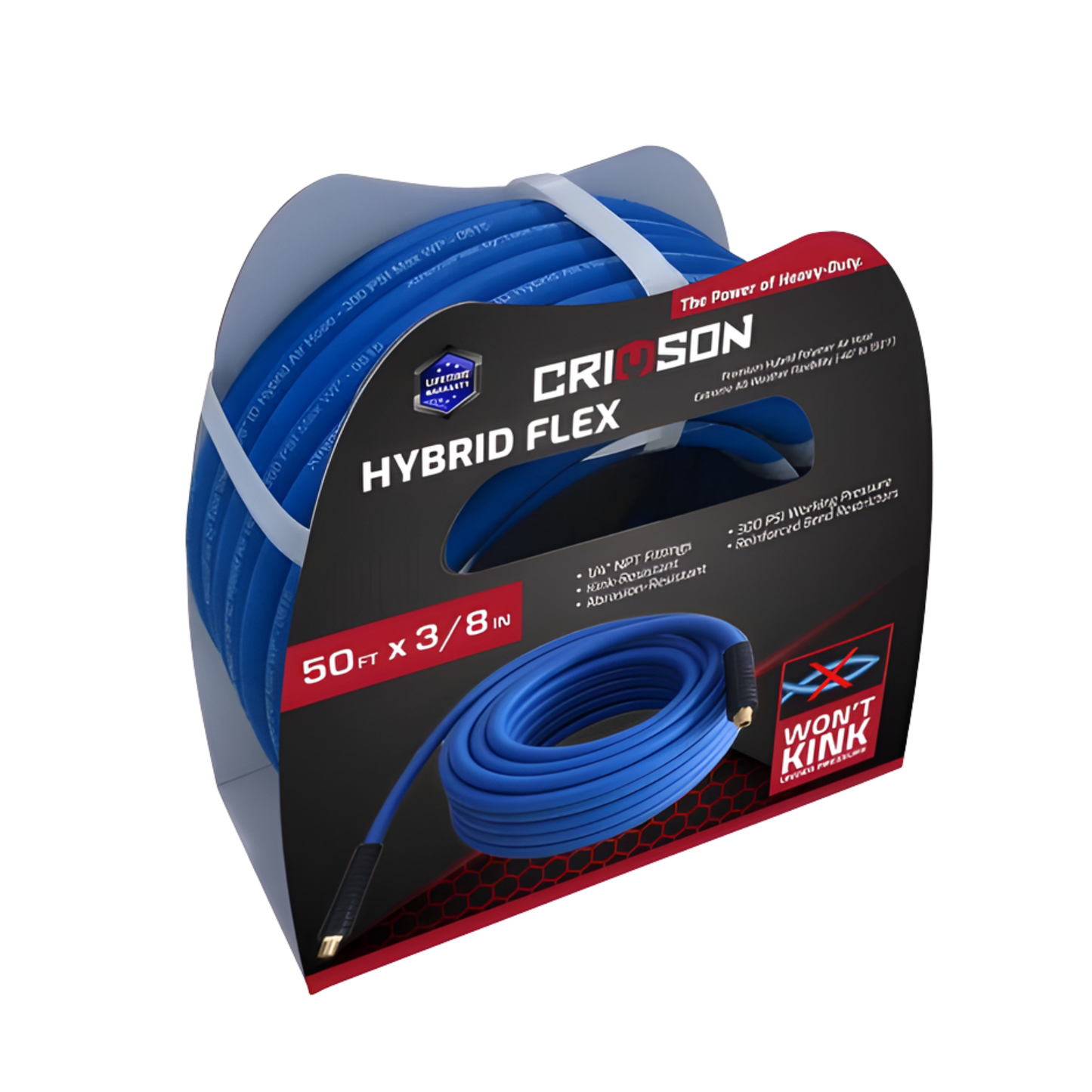 AIR COMPRESSOR HOSE 3/8" X 50 FEET CRIMSON