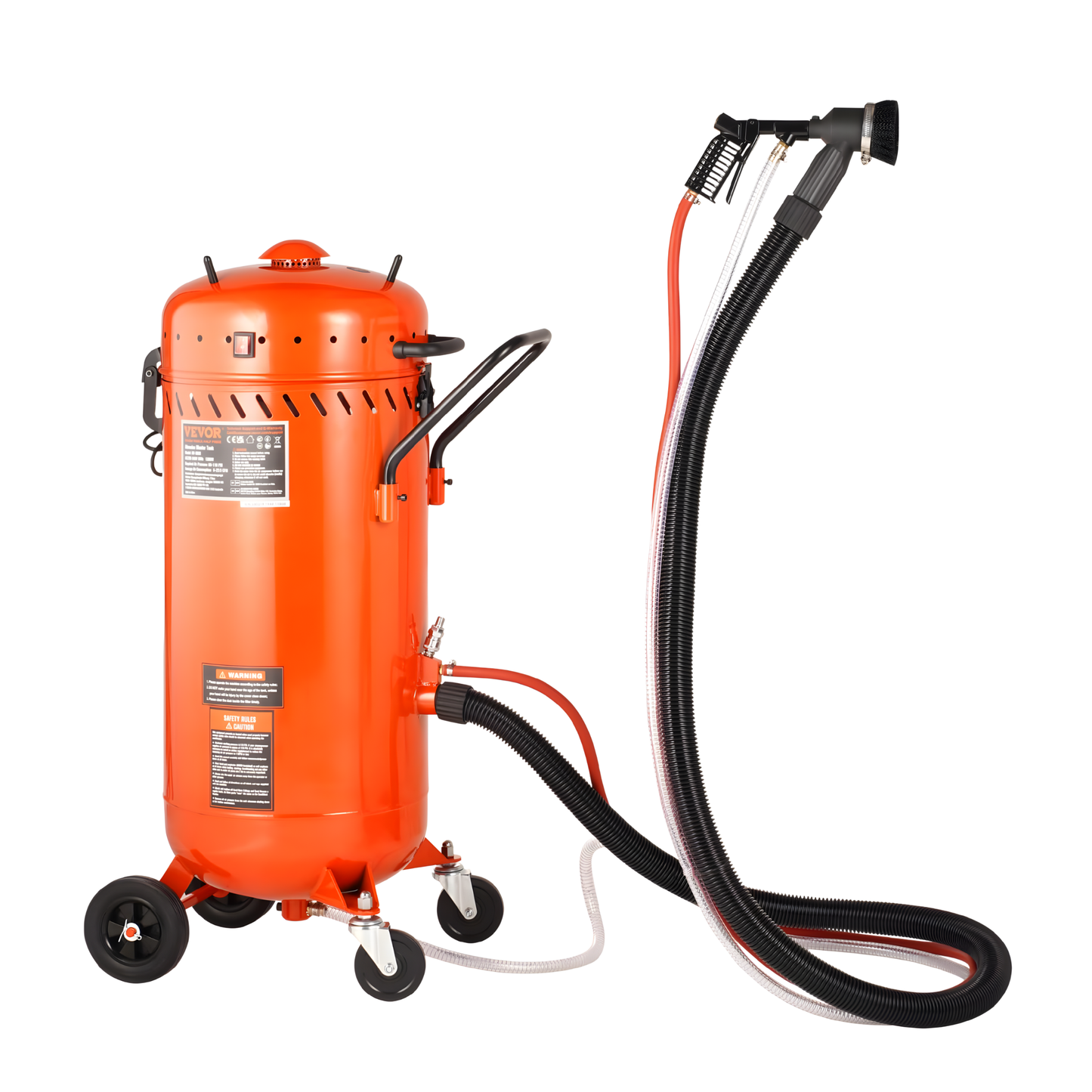 VEVOR CHORRO DE ARENA SIN POLVO CON SISTEMA DE VACÍO INTEGRADO DE 1200W, 28 GALONES