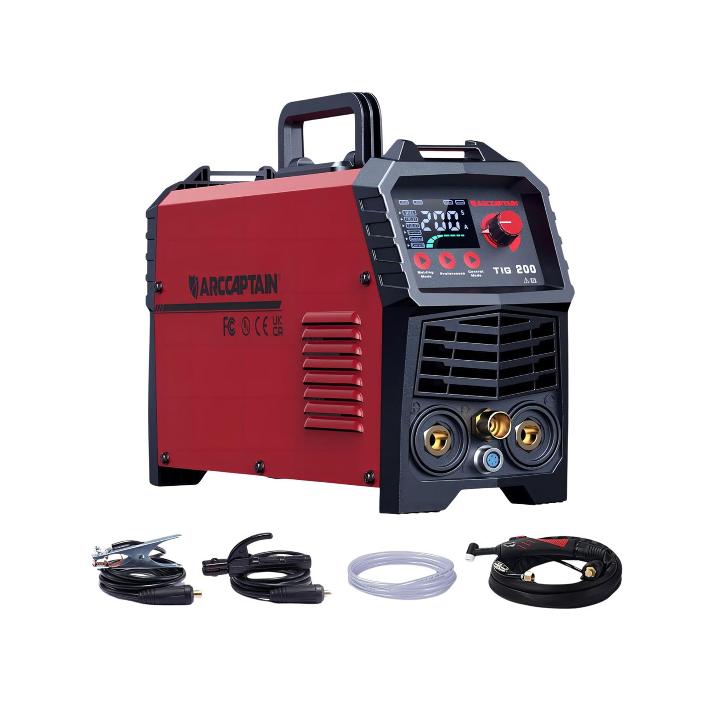 ARCCAPTAIN MAQUINA DE SOLDADURA TIG, CON PANTALLA DIGITAL LED, 200 A