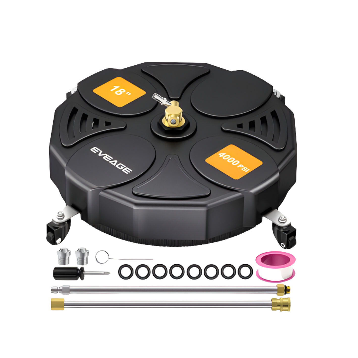 18-INCH SURFACE CLEANER W/WHEELS, 4000 PSI