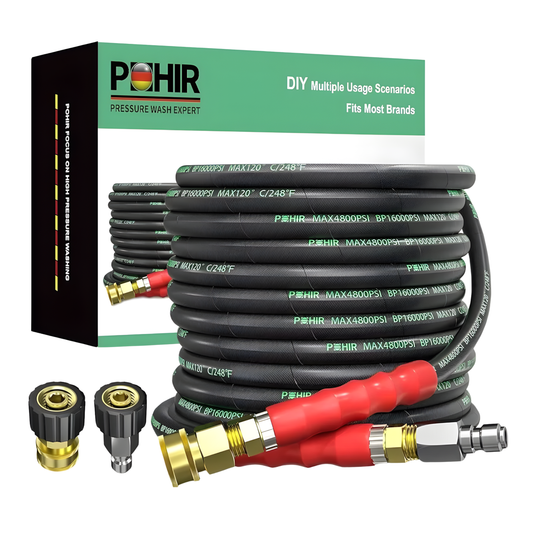 HOSE R2, DOUBLE MESH 50 FEET X 3/8” POHIR, 4800 PSI