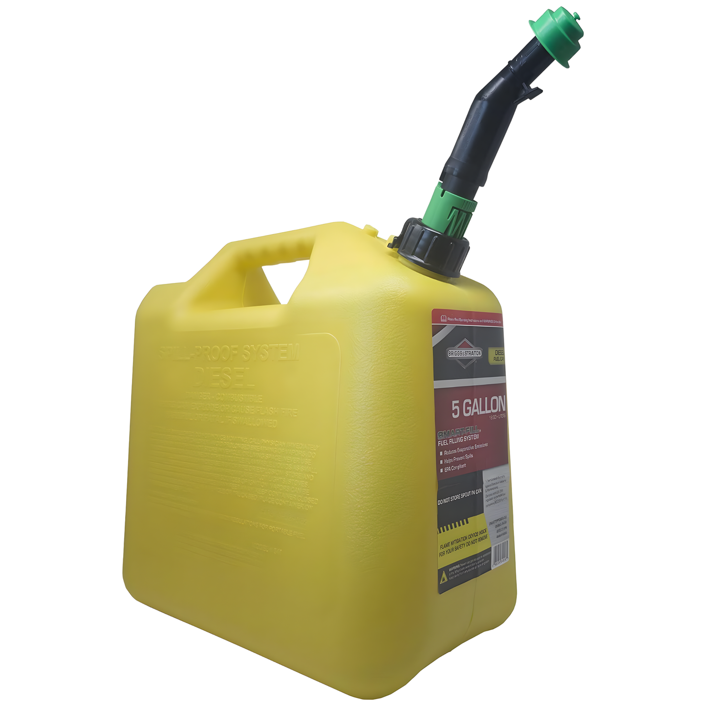 BRIGGS & STRATTON, SMART FILL DIESEL CAN, 5 GALLON